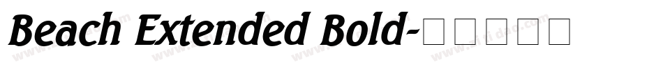 Beach Extended Bold字体转换